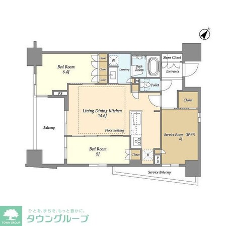 横須賀中央レジデンスの物件間取画像